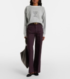 Victoria Beckham Printed cotton-blend jersey sweatshirt