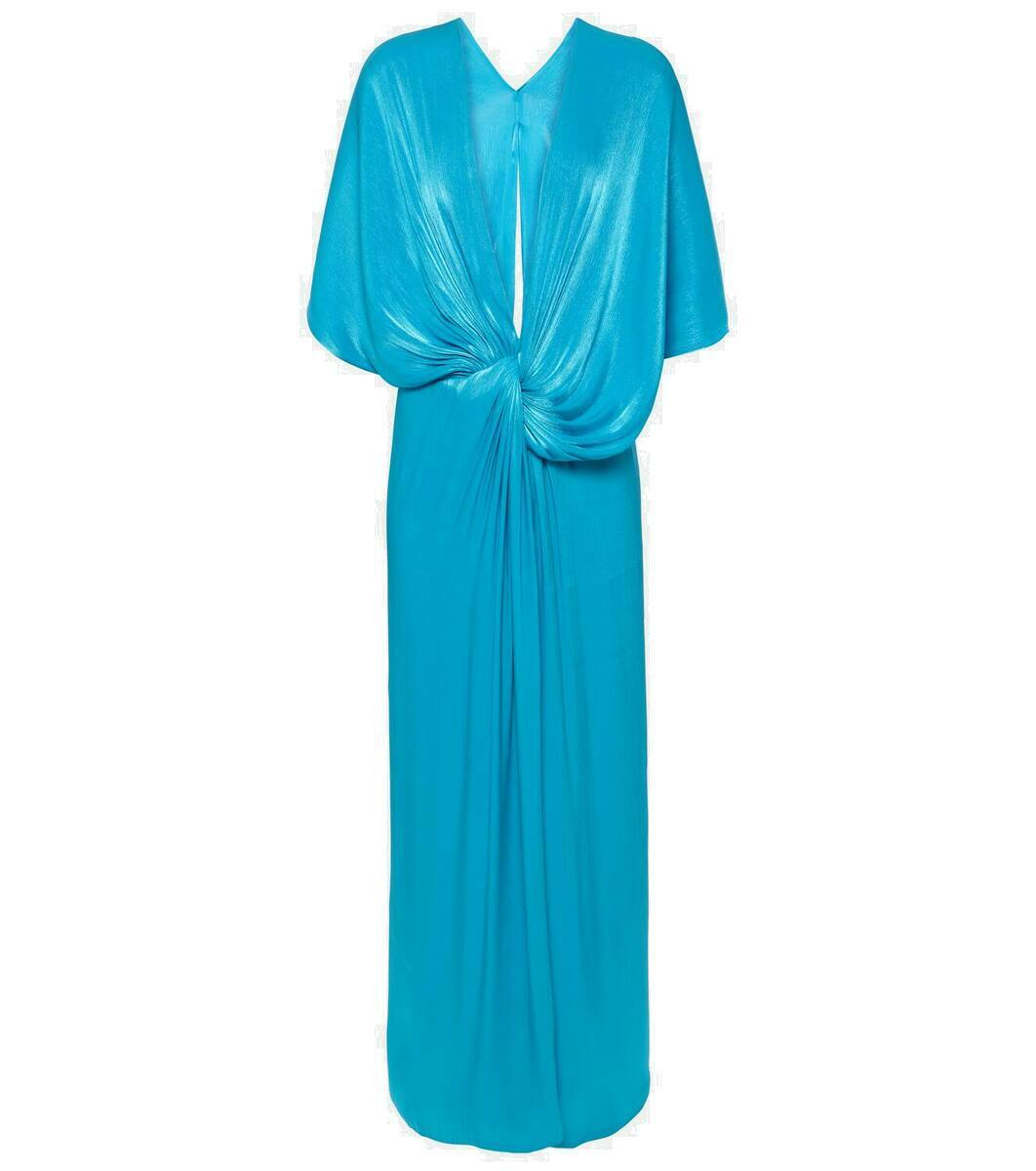 Costarellos Ruched lace gown Costarellos