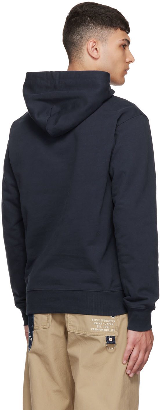 Evisu Navy Cotton Hoodie