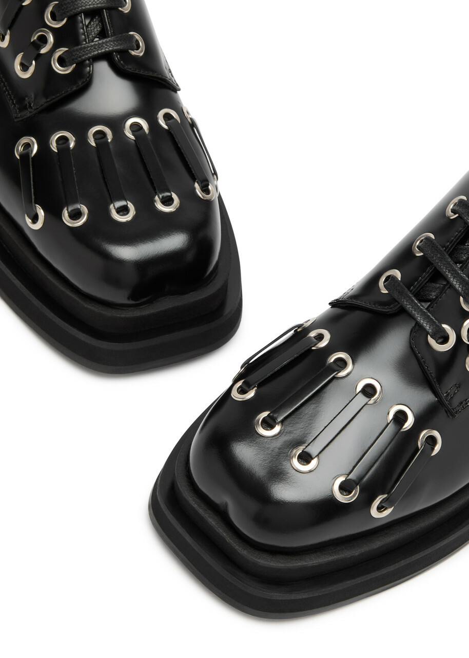 Simone Rocha 50 Lace-up Flatform Derby Shoes Black Simone Rocha