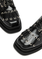 Simone Rocha 50 Lace-up Flatform Derby Shoes Black