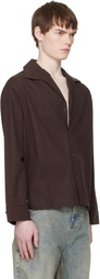 Entire Studios Brown LS Pajama Shirt