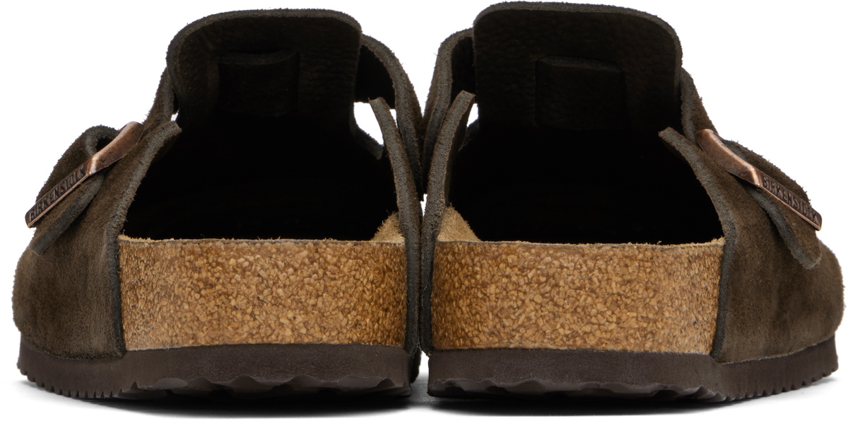 Birkenstock Brown Regular Boston Soft Footbed Slip-on Loafers