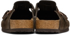 Birkenstock Brown Regular Boston Soft Footbed Slip-on Loafers
