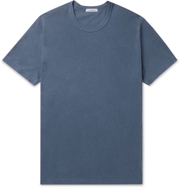 Photo: JAMES PERSE - Combed Cotton-Jersey T-Shirt - Blue