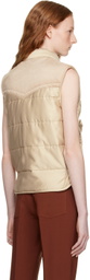 rag & bone Taupe Erica Puffer Vest