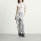 SKIMS Women's Sheer Cotton Crewneck Standard T-Shirt in Snow