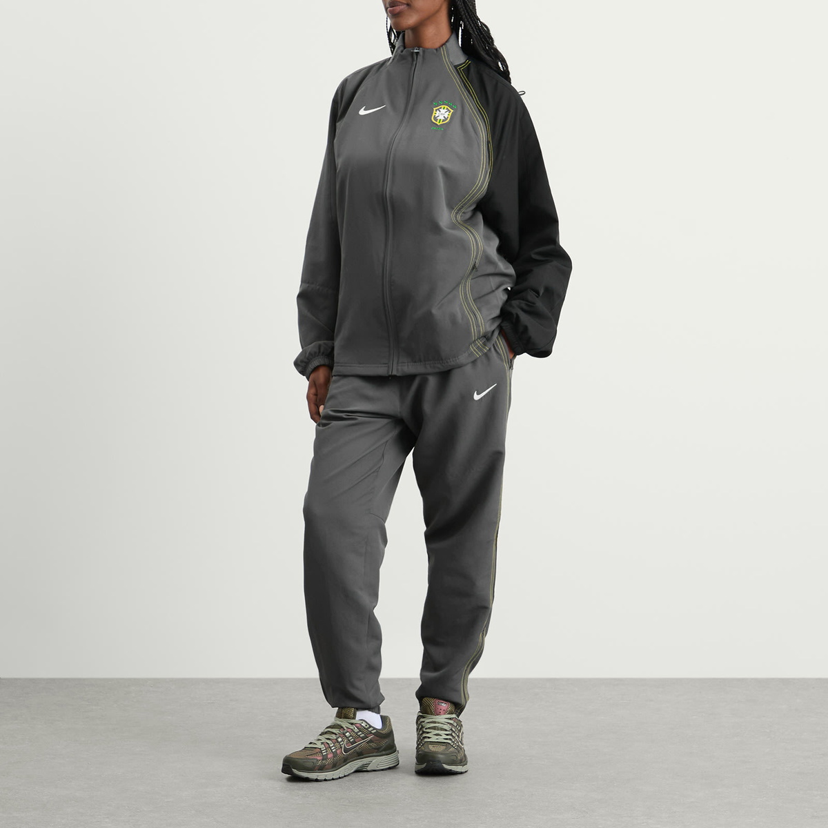 Nike Brazil Reissue Track Jacket in Grey/Yellow/White