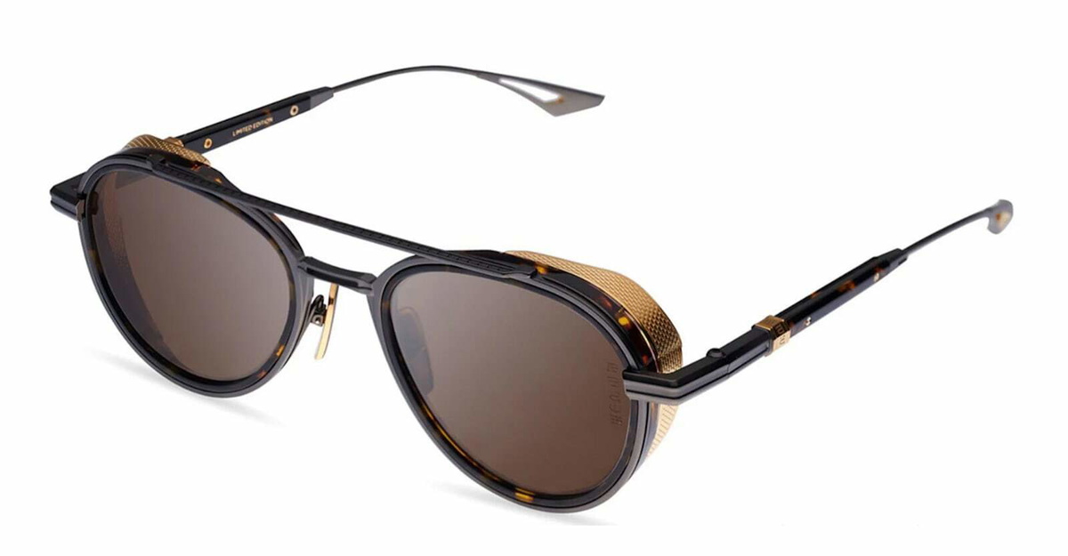 Dita Epiluxury 4 - Black Iron / Tortoise / Yellow Gold Sunglasses