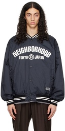 Neighborhood Black Appliqué Bomber Jacket