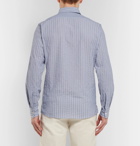 Richard James - Button-Down Collar Striped Cotton Shirt - Blue