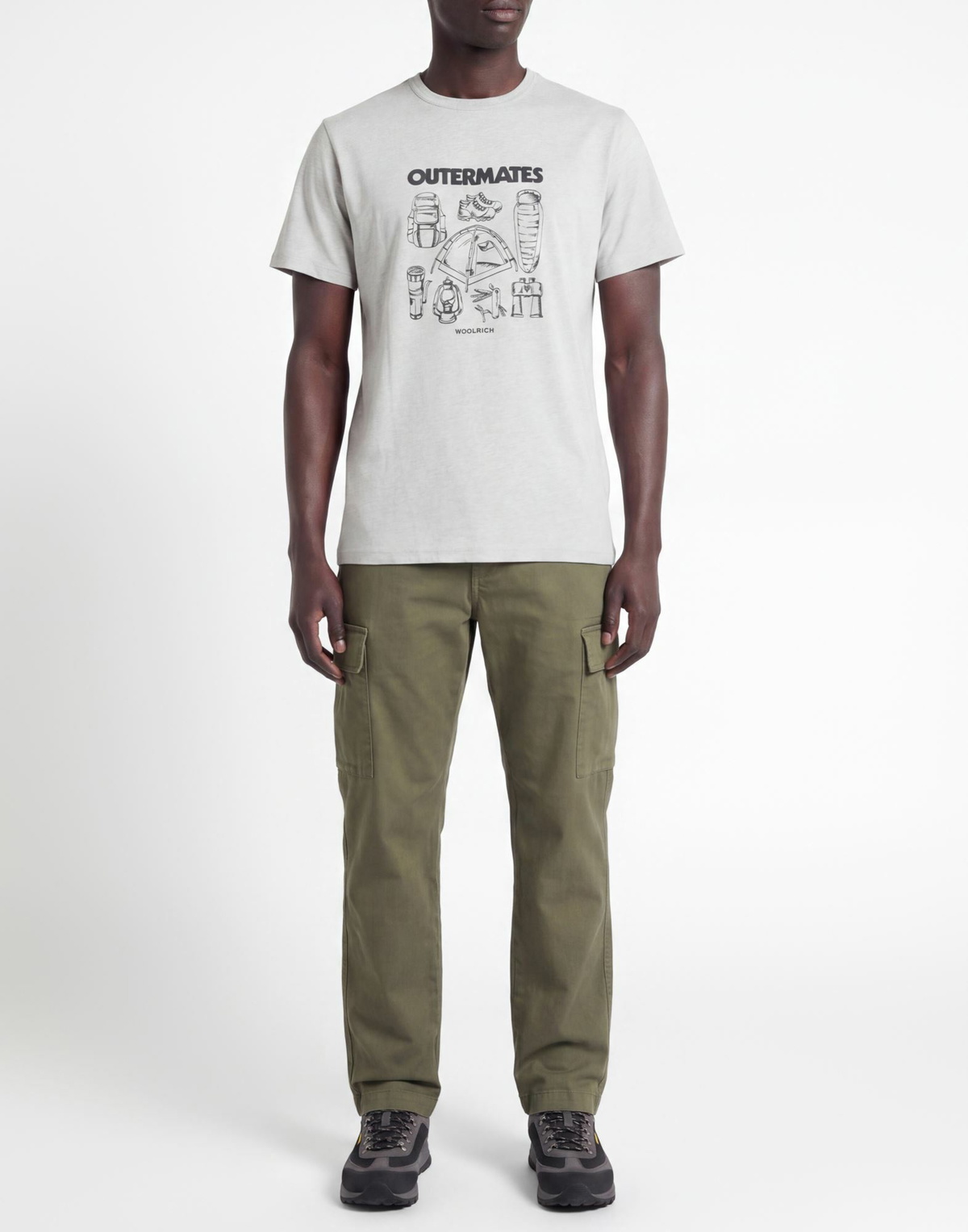 Woolrich Mens T-shirt in Grey