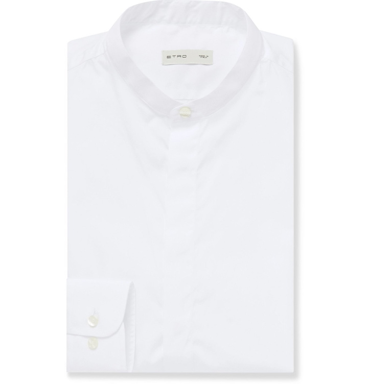 Photo: Etro - Grandad-Collar Cotton Shirt - White