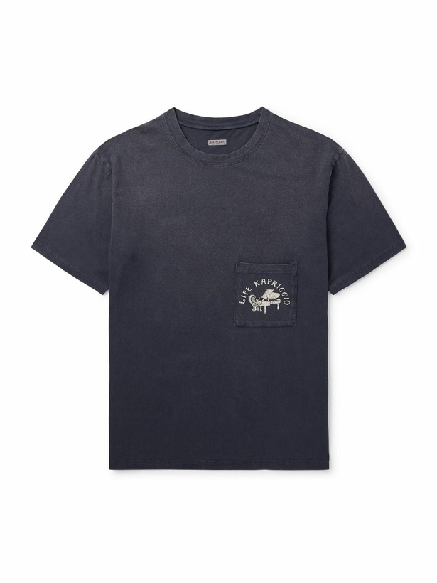 Photo: KAPITAL - Life Kapriccio Printed Cotton-Jersey T-Shirt - Black
