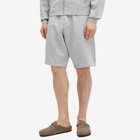 AMI Paris Men's Small A Heart Sweat Shorts in Heather Ash Grey