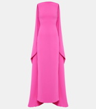 Solace London Kaila caped crêpe gown