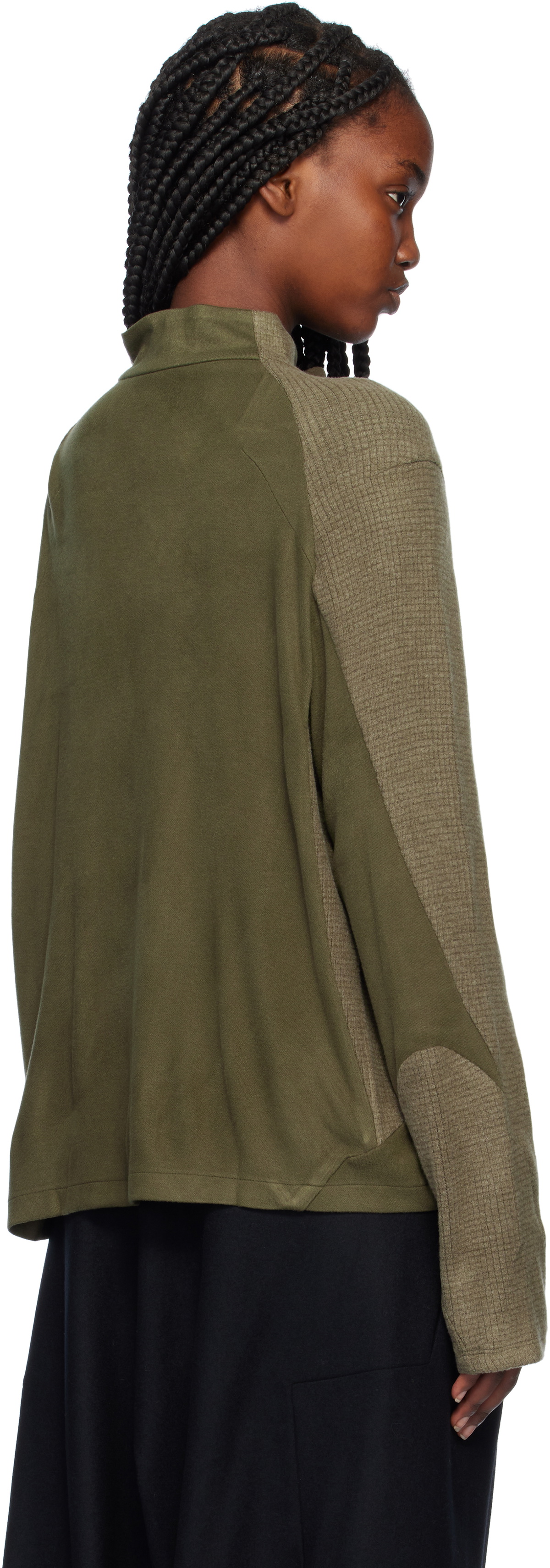 POST ARCHIVE FACTION (PAF) Khaki 7.0 Right Sweatshirt