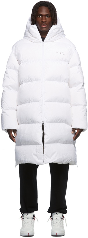 Photo: Off-White White Down Long Puffer Coat
