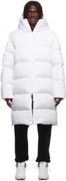 Off-White White Down Long Puffer Coat