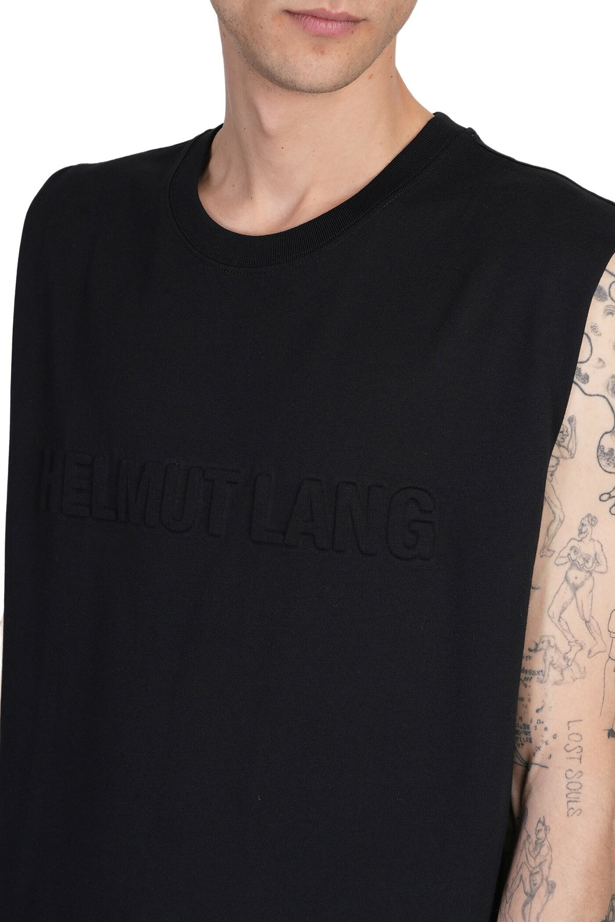 Helmut Lang Tank Top In Black Cotton