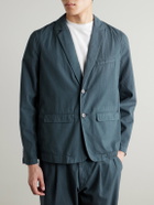 Folk - Assembly Textured-Cotton Blazer - Blue