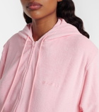 Hunza G Logo cotton terry zip-up hoodie