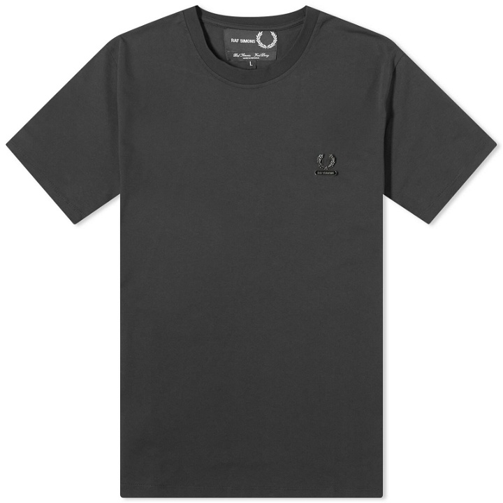 Photo: Fred Perry Men's x Raf Simons Enamel Pin T-Shirt in Black