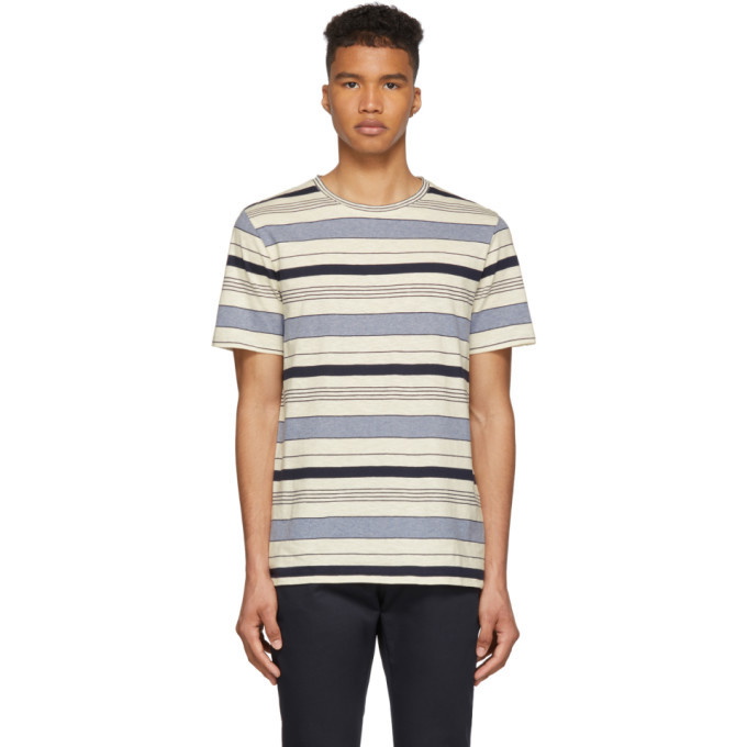 Photo: A.P.C. Off-White and Blue Robert T-Shirt