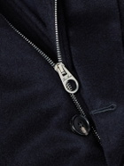 Loro Piana - Damiano Shearling-Lined Padded Storm System® Cashmere-Felt Hooded Jacket - Blue