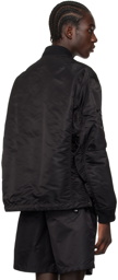 Emporio Armani Black Vented Bomber Jacket