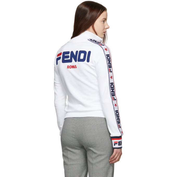 Fendi White Fendi Mania Track Jacket Fendi