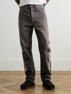 KAPITAL - Slim-Fit Crochet-Trimmed Jeans - Blue