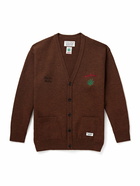 Wacko Maria - High Times Embroidered Wool Cardigan - Brown