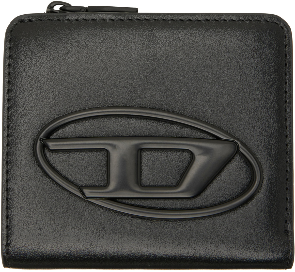 Diesel Black Holi-d Bi Fold Zip L Wallet