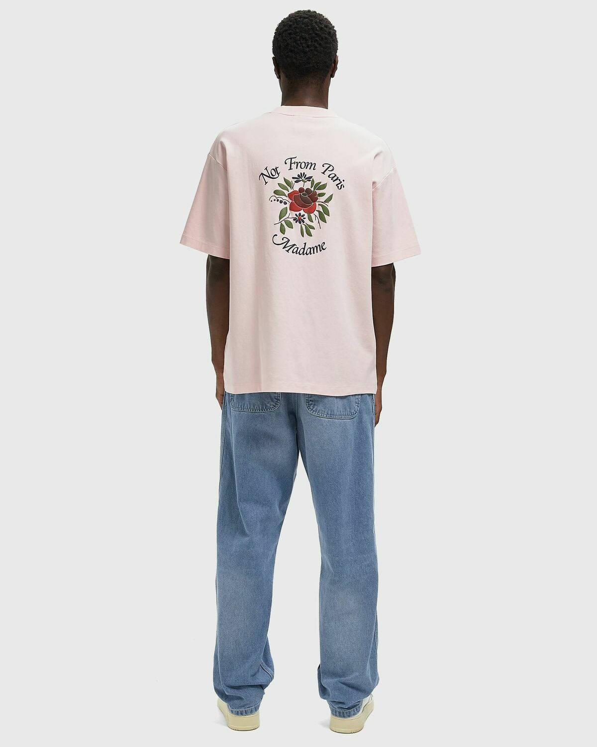 Drôle de Monsieur Slogan Rose Tee pink Mens Shortsleefe