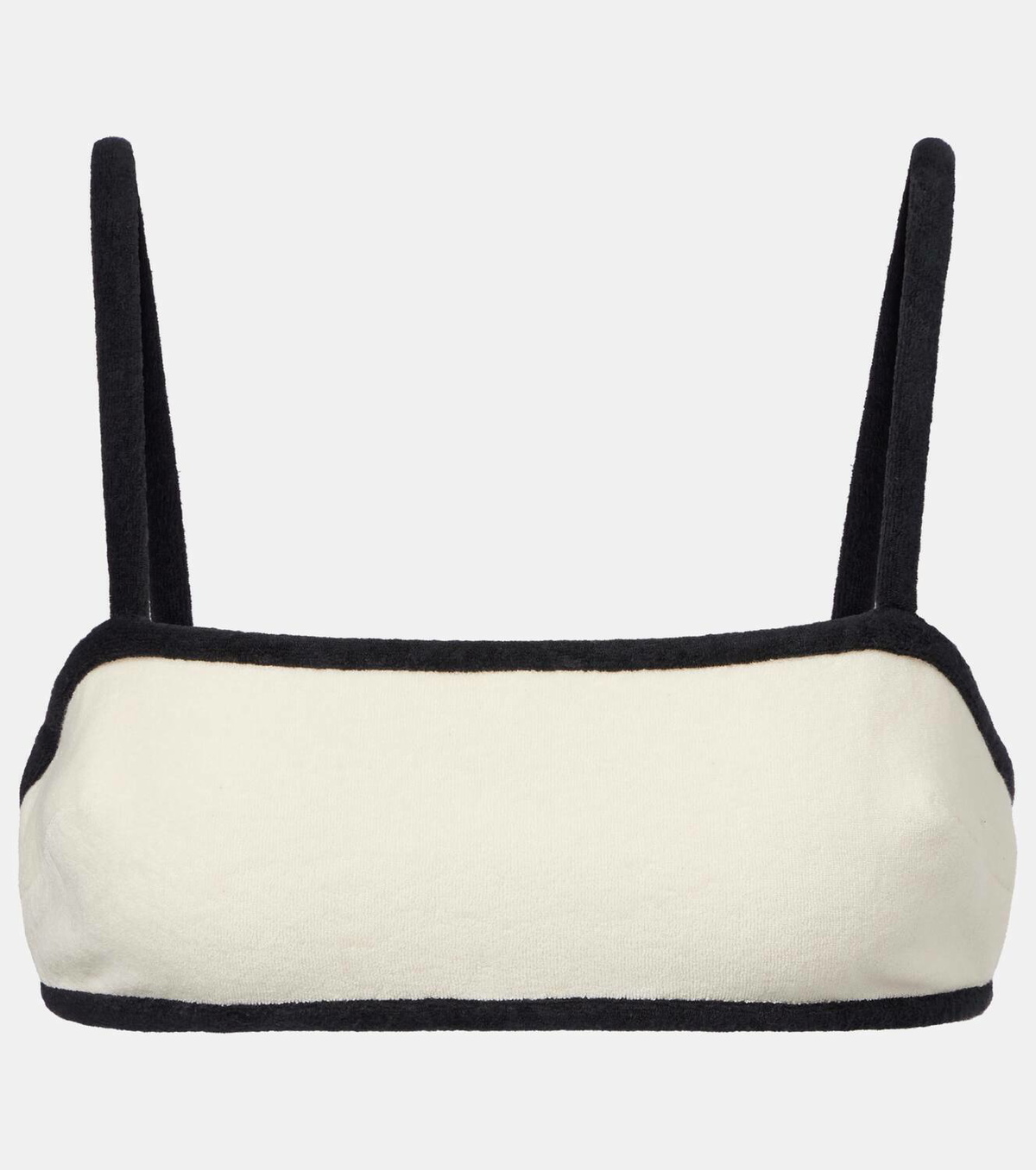 Adriana Degreas Cotton-blend terry bikini top