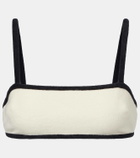 Adriana Degreas Cotton-blend terry bikini top