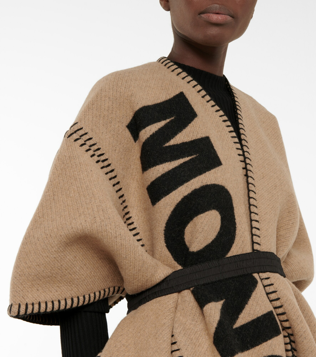 Moncler - Wool-blend poncho Moncler