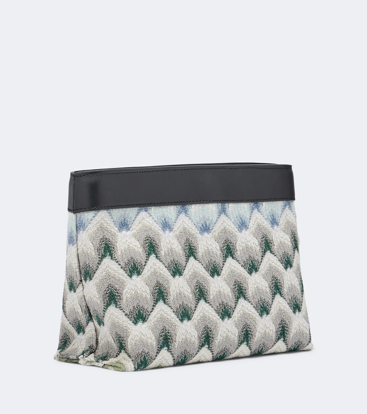 Missoni Mini leather-trimmed lamé pouch