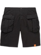 Aspesi - Straight-Leg Cotton-Poplin Cargo Shorts - Black