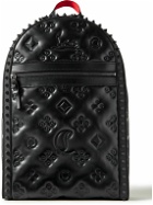 Christian Louboutin - Backparis Studded Logo-Debossed Leather Backpack
