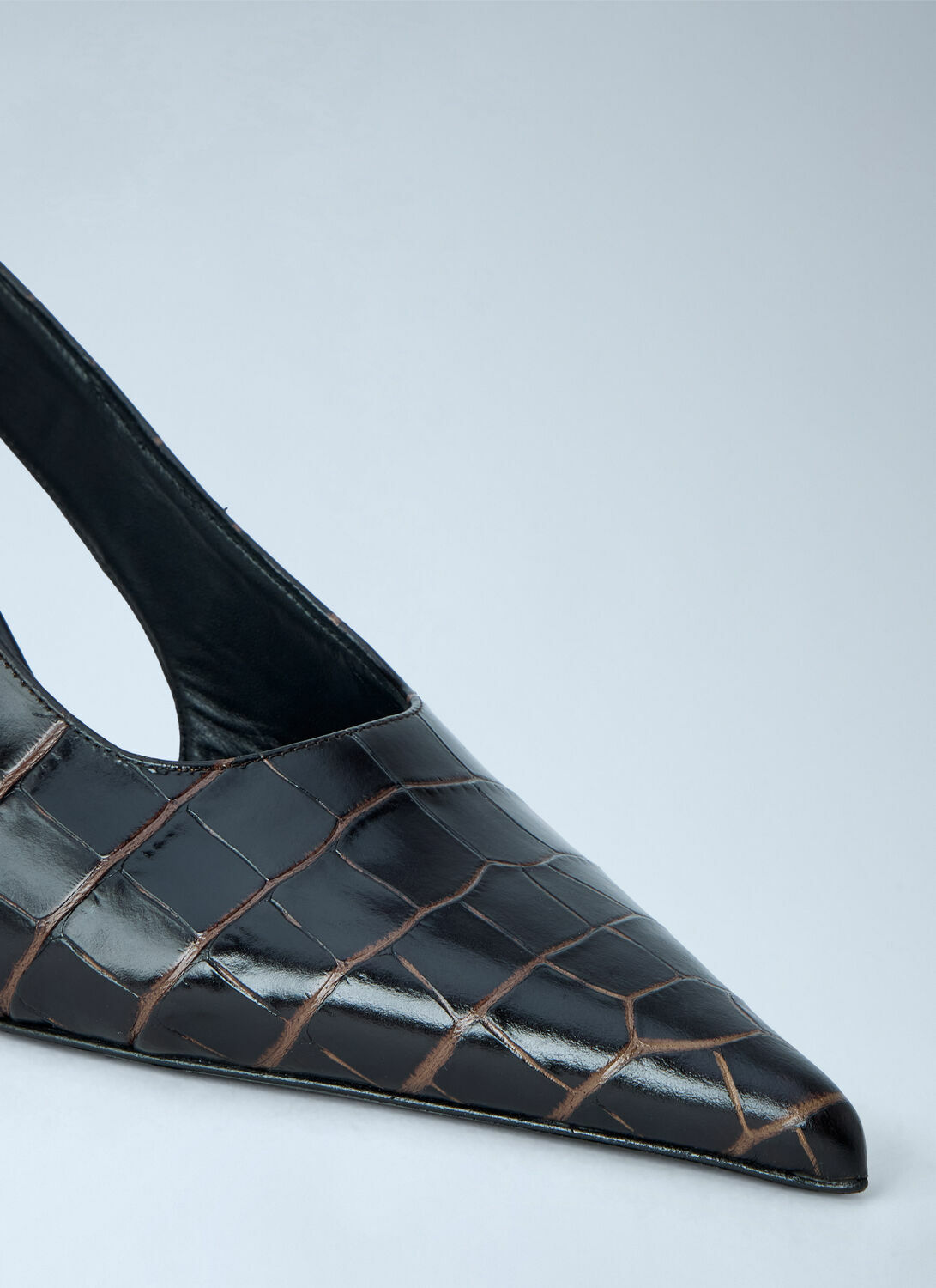 Toteme Classic Croco-Embossed Slingbacks
