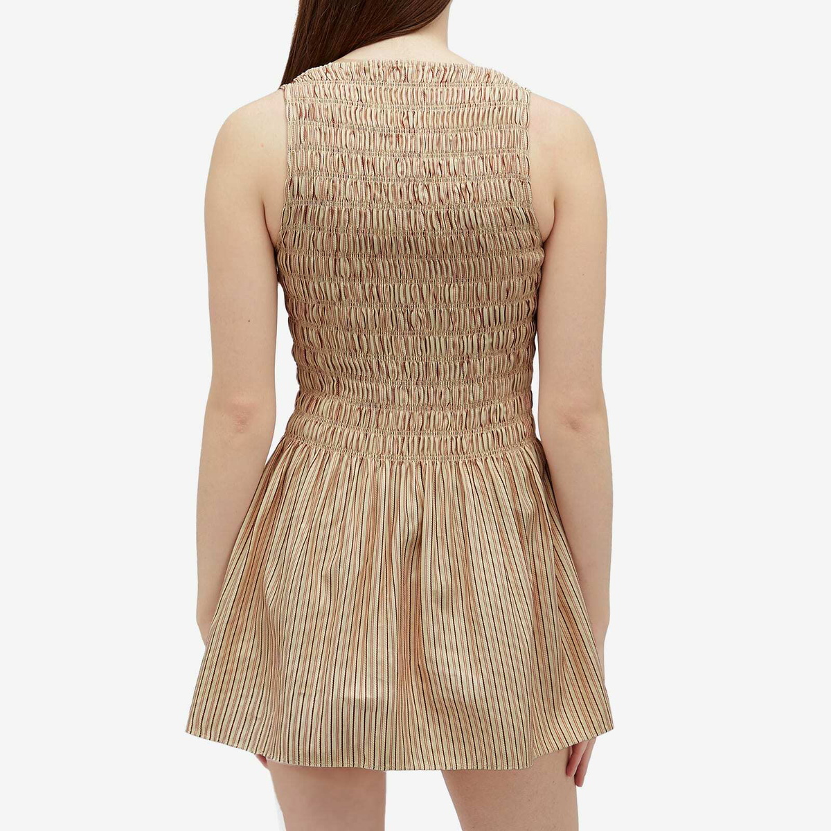 Faithfull The Brand Women's Noa Mini Stripe Dress in Pinstripe Garnet/Blush Faithfull The Brand Faithfull The Brand Women's Noa Mini Stripe Dress in Pinstripe Garnet/Blush Faithfull The Brand