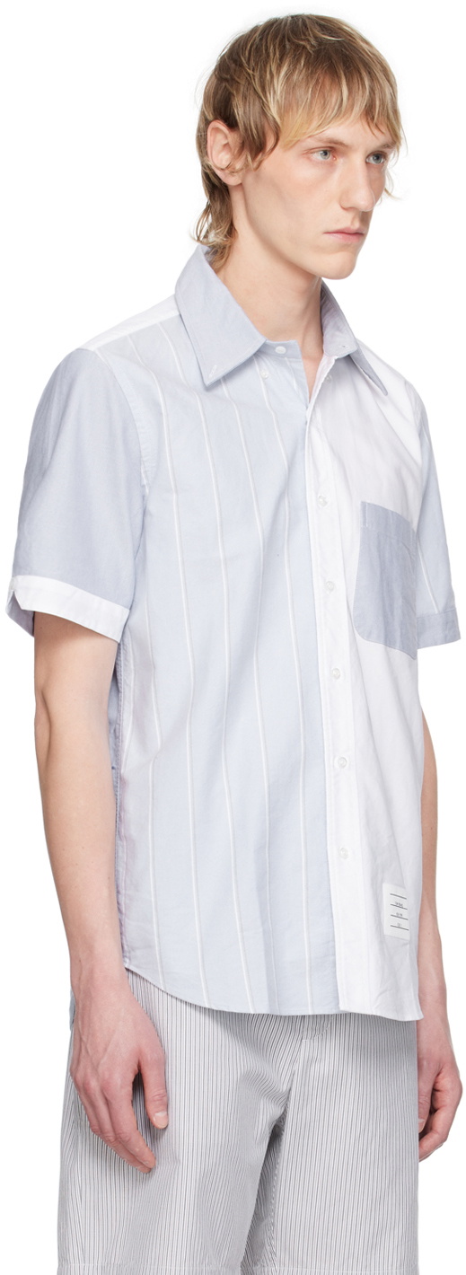 Bessie Brown White and Blue Stripe Shirt