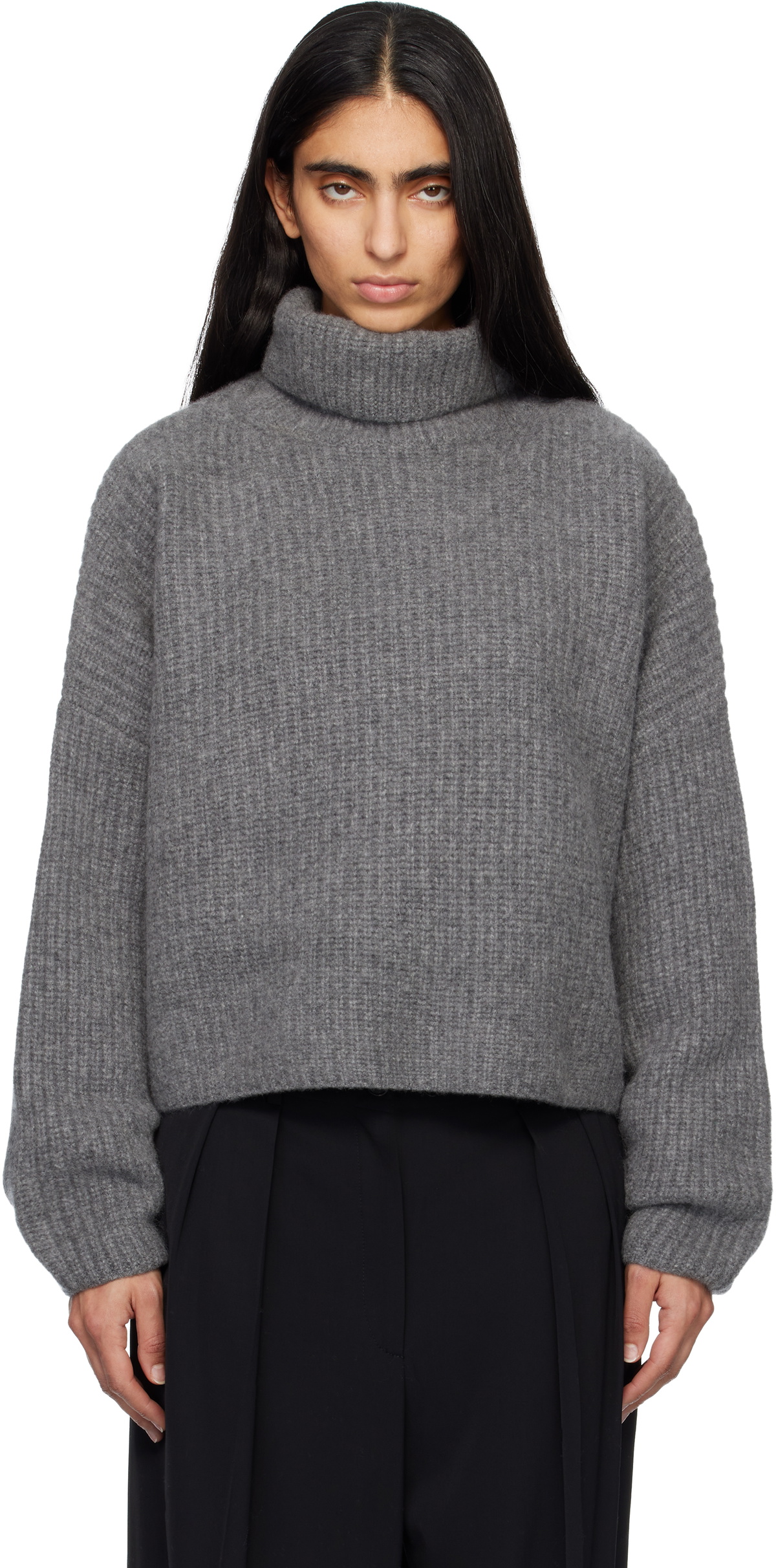 arch4 Gray Delphine Chunky Turtleneck