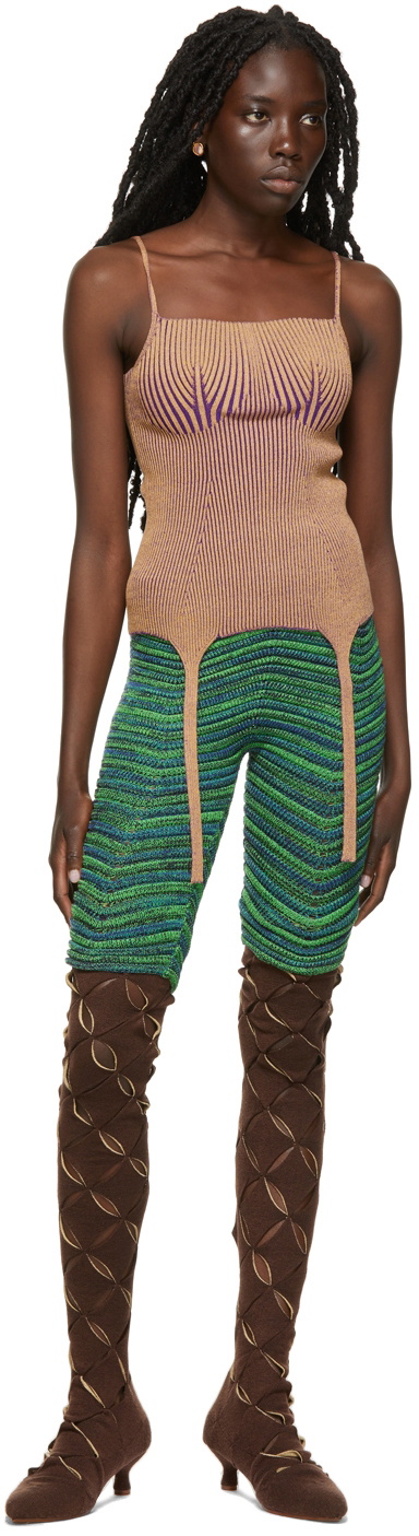 ISA BOULDER Orange & Purple Bodyform Tank Top Isa Boulder