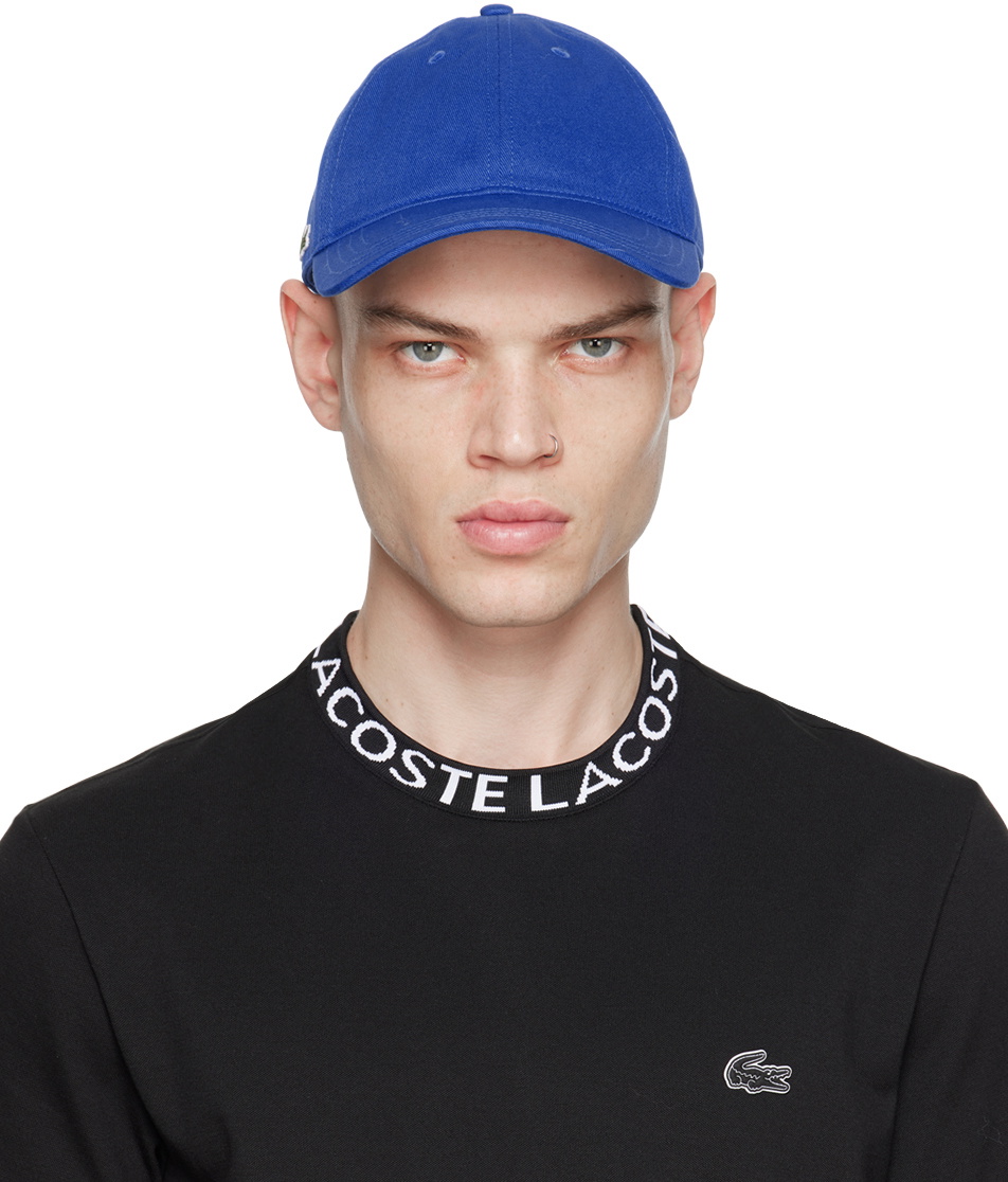 Lacoste Blue Unisex Organic Cotton Twill Cap Lacoste