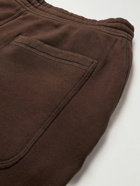 TOM FORD - Tapered Garment-Dyed Cotton-Jersey Sweatpants - Brown