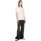 Hugo Off-White Mercerised Cotton Slim-Fit T-shirt