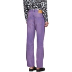 Martine Rose Purple Straight-Leg Jeans